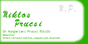 miklos prucsi business card